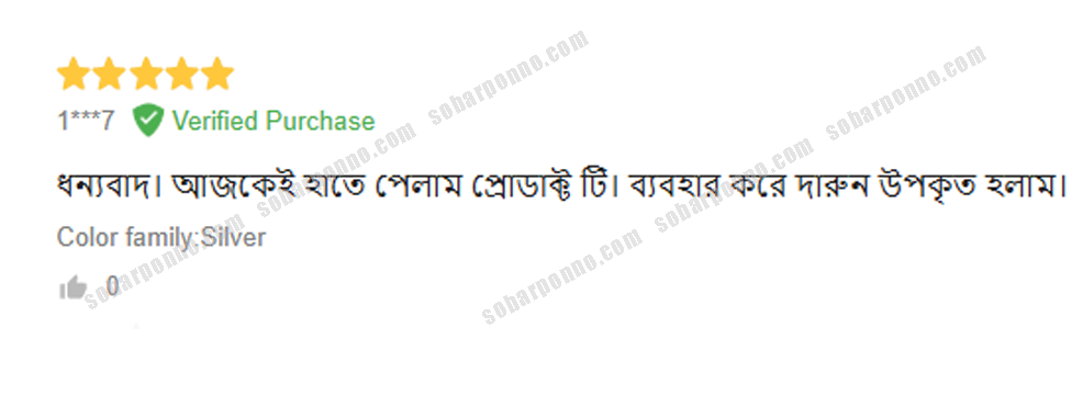 সন্মানিত গ্রাহকের মুল্যবান রিভিউ